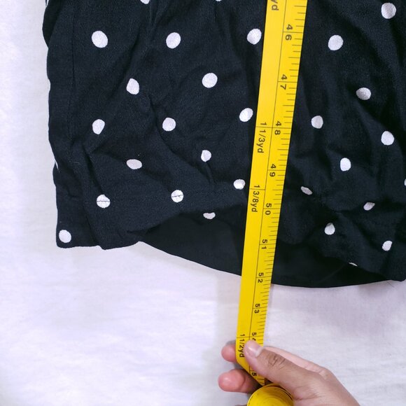 Aritzia Wilfred Écoulement Black White Polka Dot Preppy Jumpsuit Wide Leg Size 4 - Picture 4 of 16